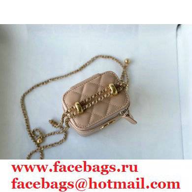 chanel Calfskin  &  Gold-Tone Metal NUDE SMALL VANITY WITH CHAIN ap2292